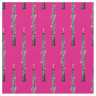 Oboe Music Musician Room Decor Pink Fabric