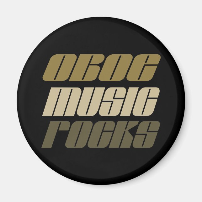 Oboe Music Rocks Gift Magnet (Front)