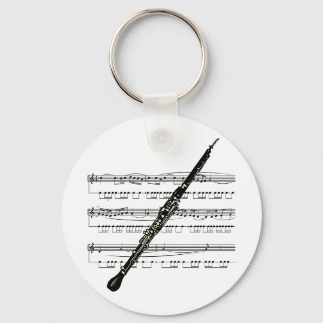 Oboe musical 01 B Keychain (Front)