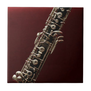 Oboe musical instrument ceramic tile