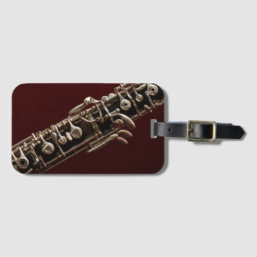Oboe musical instrument luggage tag