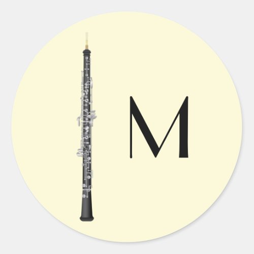 Oboe Musician Music Teacher Classic Round Sticker