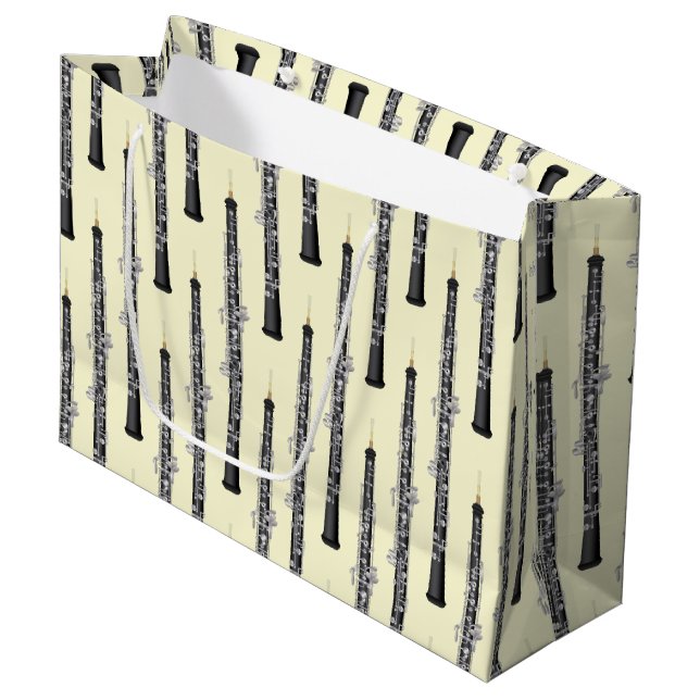 Oboe Musician Music Teacher Large Gift Bag (Front Angled)