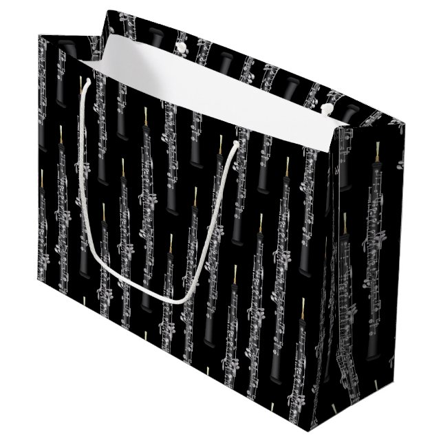Oboe Musician Music Teacher Large Gift Bag (Front Angled)