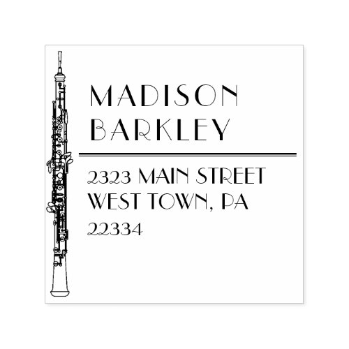 Oboe Musician Music Teacher Self_inking Stamp
