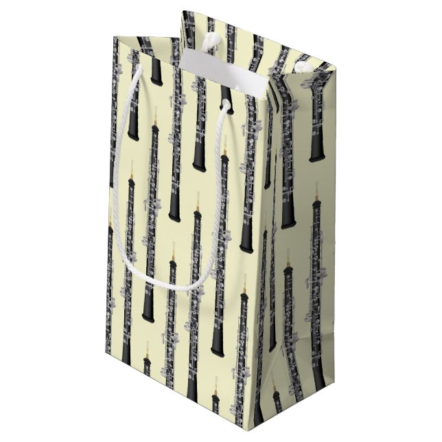 Oboe Musician Music Teacher Small Gift Bag (Back Angled)
