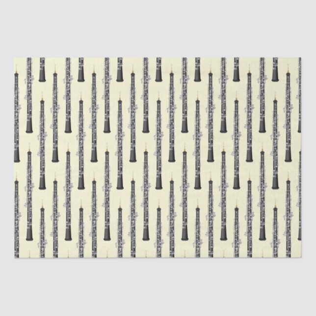 Oboe Musician Music Teacher Tissue Paper (Front)