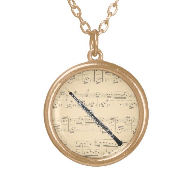 Oboe - Necklace - Choose your color (Front)