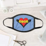 Oboe Over Heart Face Mask