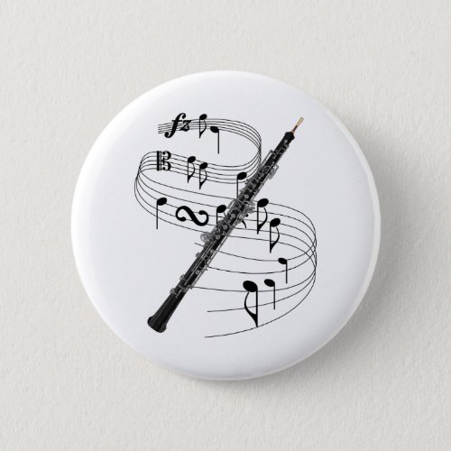Oboe Pinback Button