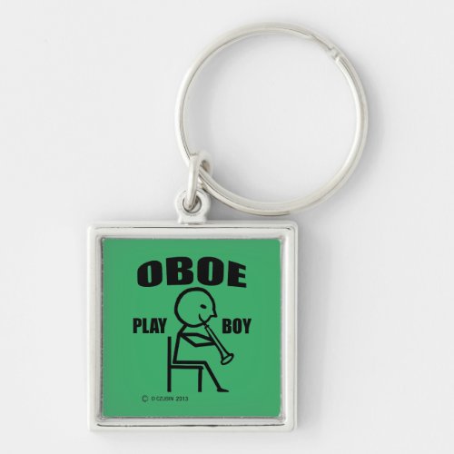 Oboe Play Boy Keychain