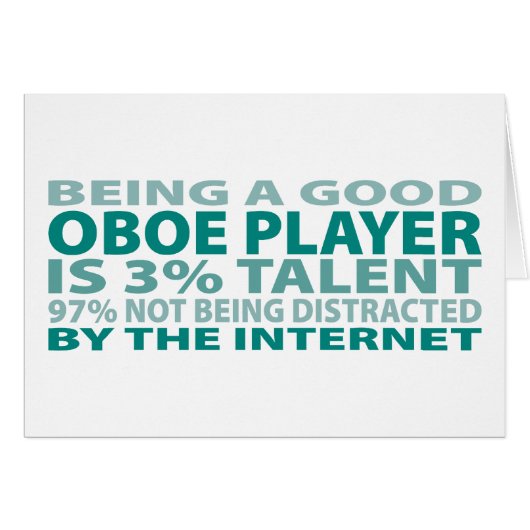 Oboe Player 3% Talent Cards (Front Horizontal)