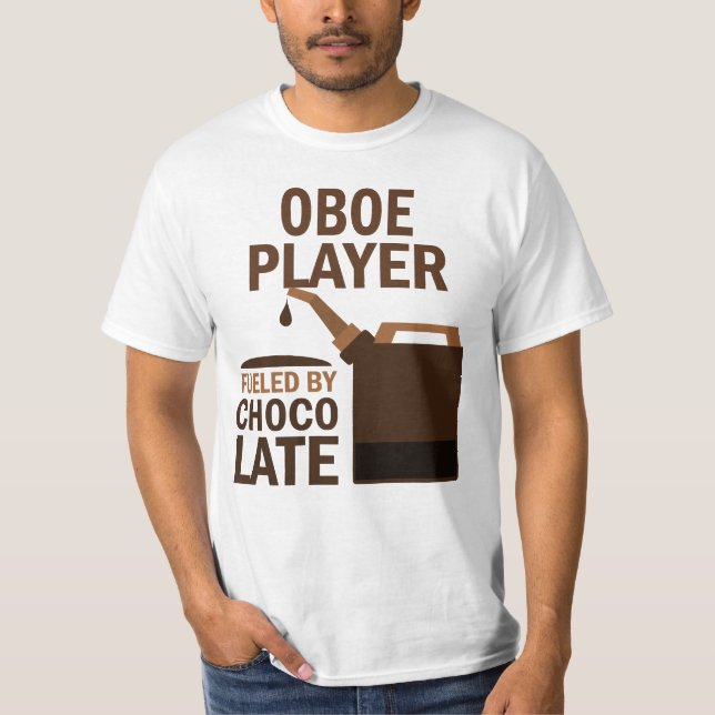 Oboe Player (Funny) Chocolate T-Shirt (Front)