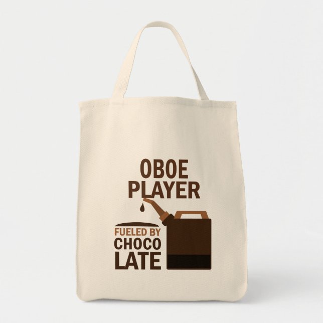 Oboe Player (Funny) Chocolate Tote Bag (Front)