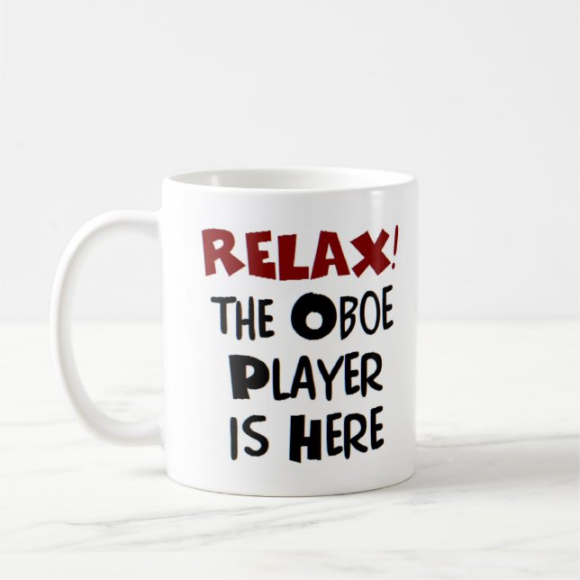 oboe player is here coffee mug (Left)