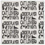 Oboe Player Loves Cats Fabric