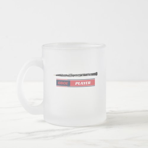 Oboe Player Oboist   Frosted Glass Coffee Mug