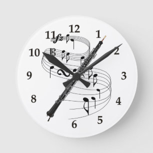 Oboe Round Clock
