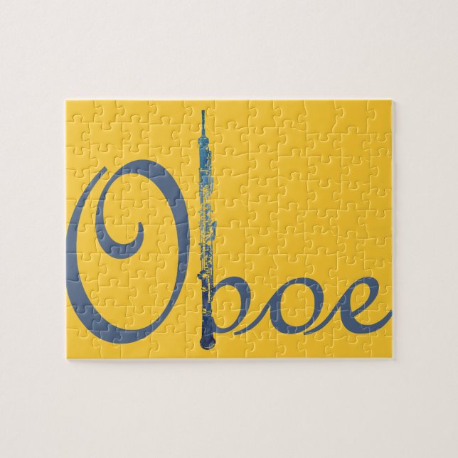 Oboe Script Jigsaw Puzzle (Horizontal)