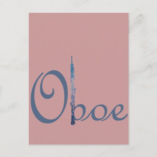 Oboe Script Postcard
