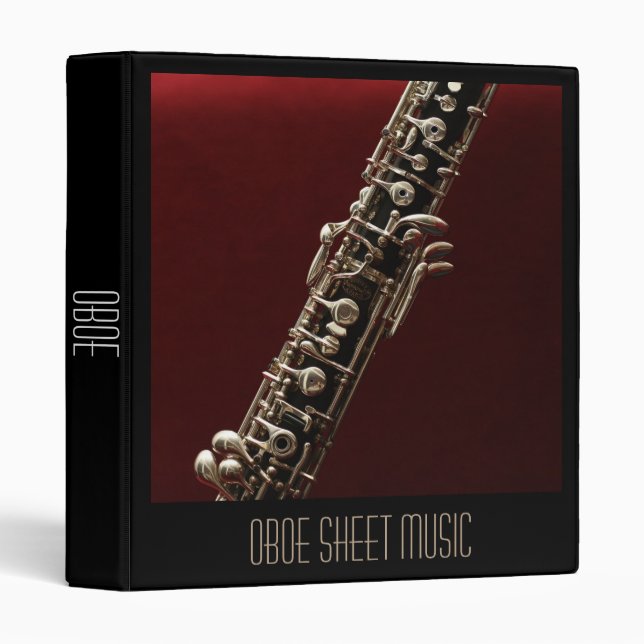 Oboe Sheet Music student folder portfolio (Front/Spine)