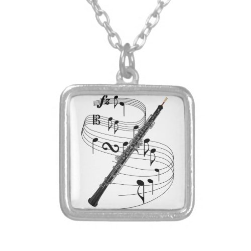 Oboe Silver Plated Necklace