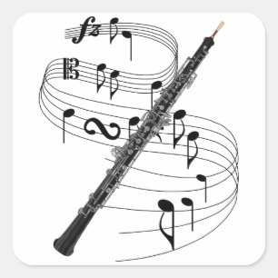 Oboe Square Sticker