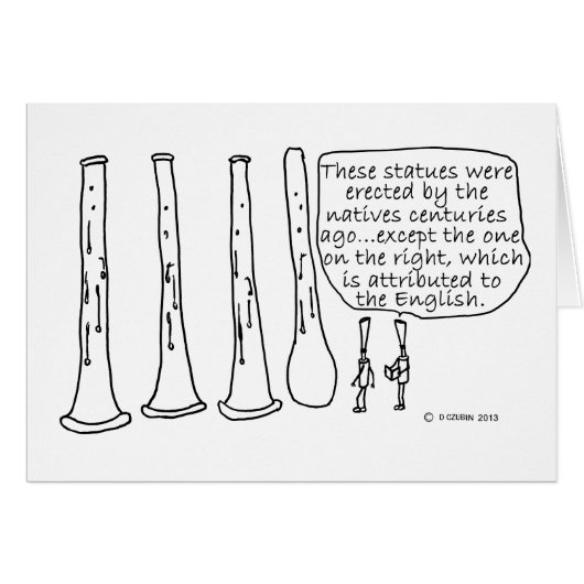 Oboe Statues Cards (Front Horizontal)