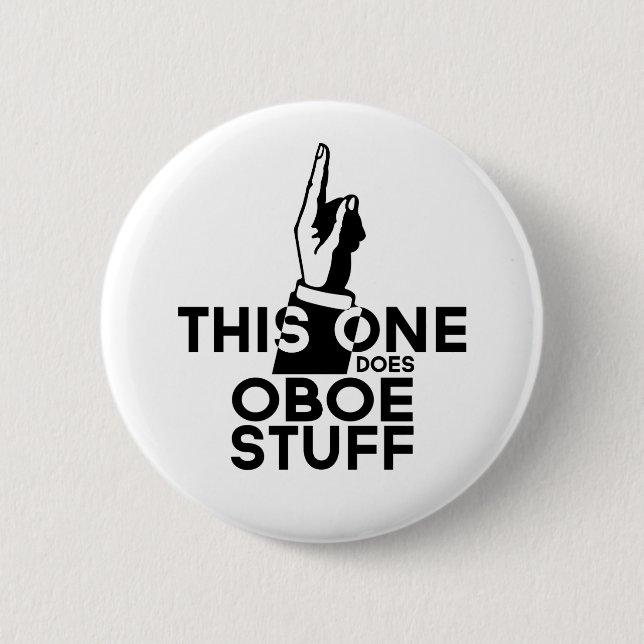 Oboe Stuff - Funny Oboe Music Button (Front)