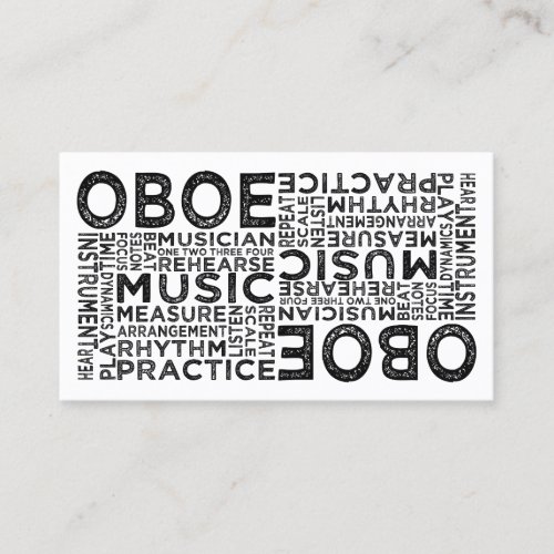Oboe Typography Business Card