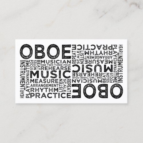 Oboe Typography Business Card Template