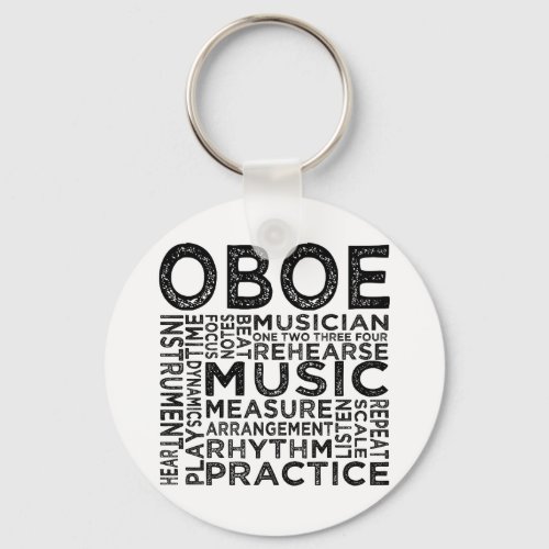 Oboe Typography Keychain