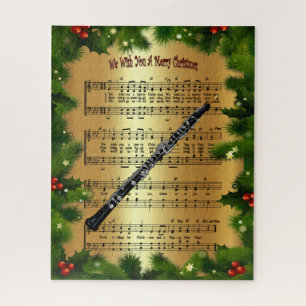 Oboe ~ “We Wish You A Merry Christmas” ~  Jigsaw Puzzle