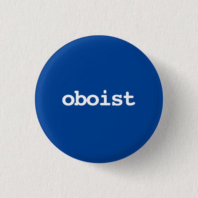 oboist typography Button (Front)