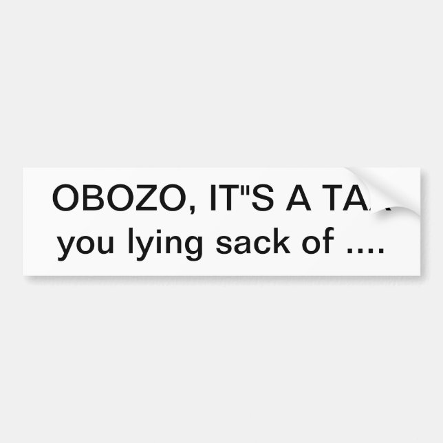 obozo bumper sticker (Front)