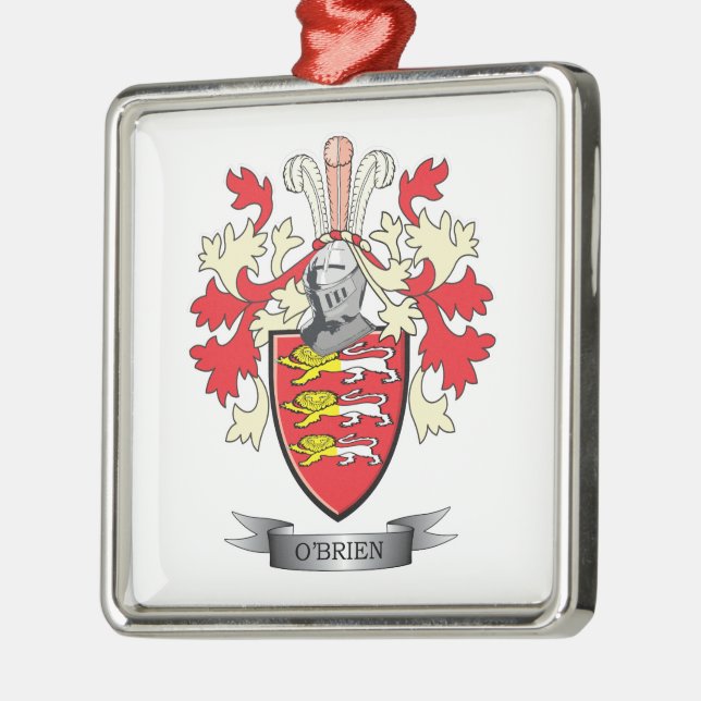 O'Brien Coat of Arms Metal Ornament (Left)