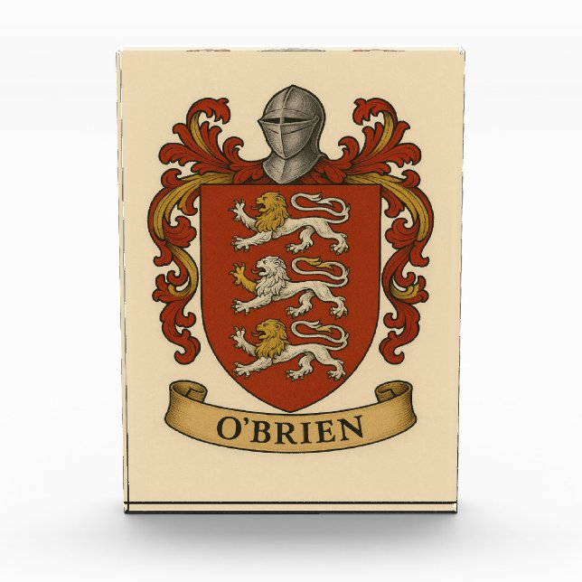 O'Brien Family Crest Photo Block (Front)