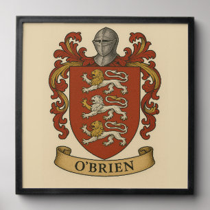 O'Brien Family Crest Photo Block Peel And Stick Photo Tile