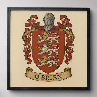 O'Brien Family Crest Photo Block Peel And Stick Photo Tile