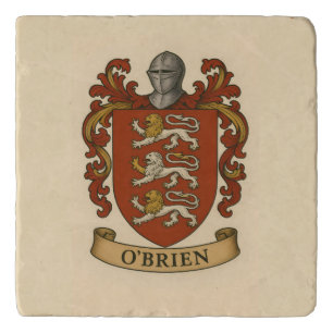 O'Brien Family Crest Photo Block Trivet