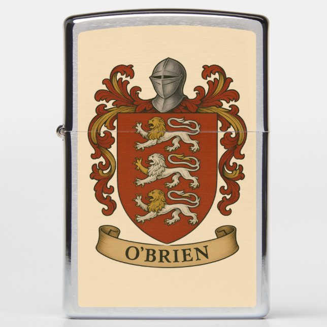 O'Brien Family Crest Poker cards Zippo Lighter (Front)