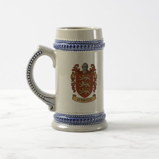 O'Brien Family Crest Stein Mug (Left)
