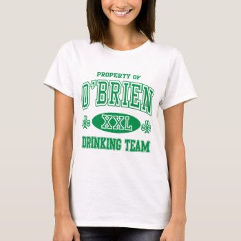 O'brien Irish Drinking Team T-shirt by irishprideshirts at Zazzle