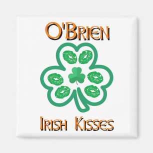 O'Brien Irish Kisses Clover Shamrocks Lips Magnet