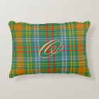 O'Brien Tartan Monogram Pillow
