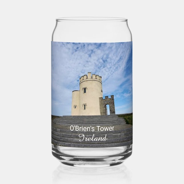 O'Brien's Tower Ireland Souvenir Can Glass (Front)