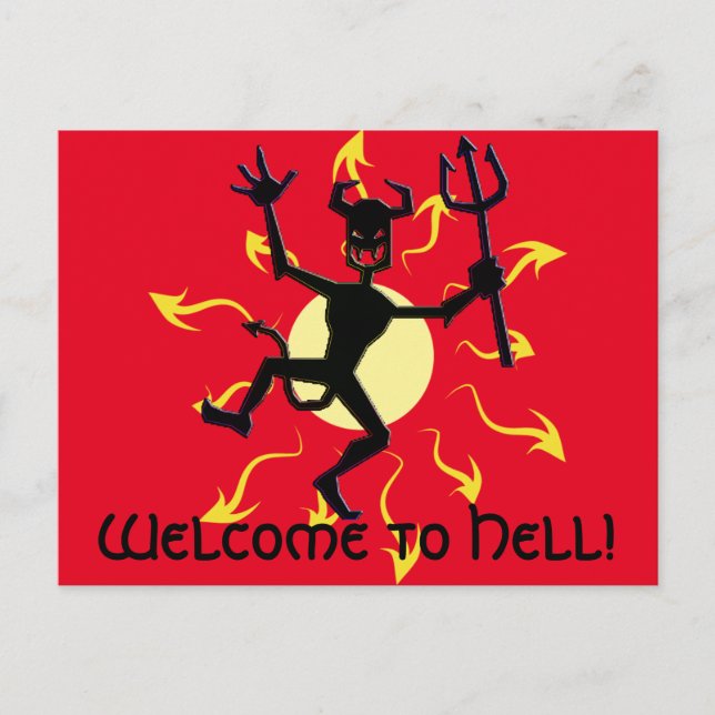Obscure Indication Magickal Fire Devil Products Postcard (Front)