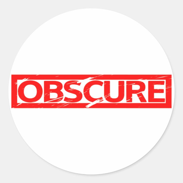Obscure Stamp Classic Round Sticker (Front)