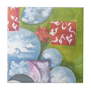 Observance Folk Art by AnyaC 2 Ceramic Tile