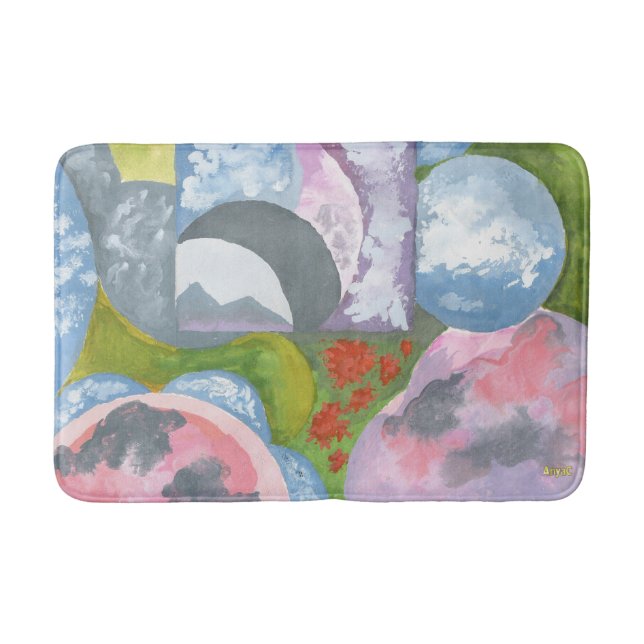 Observance Folk Art by AnyaC Bath Mat (Front)